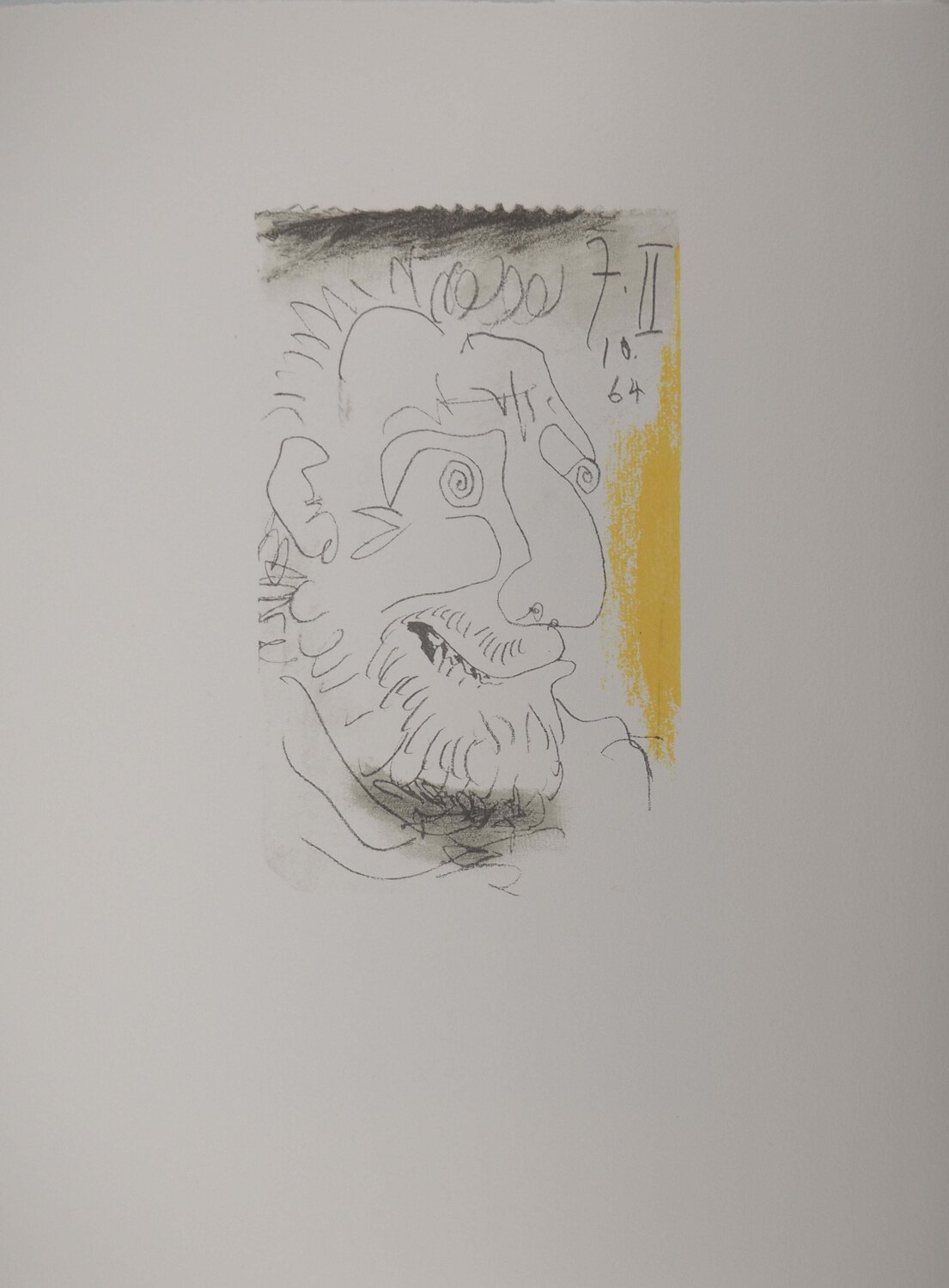 Le Goût du Bonheur, Portrait apeuré, Lithographie Pablo Picasso Print for sale
