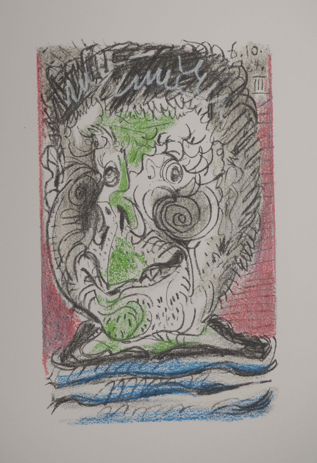 Le Goût du Bonheur, Autoportrait Surréaliste, Lithographie Pablo Picasso Impresión en venta