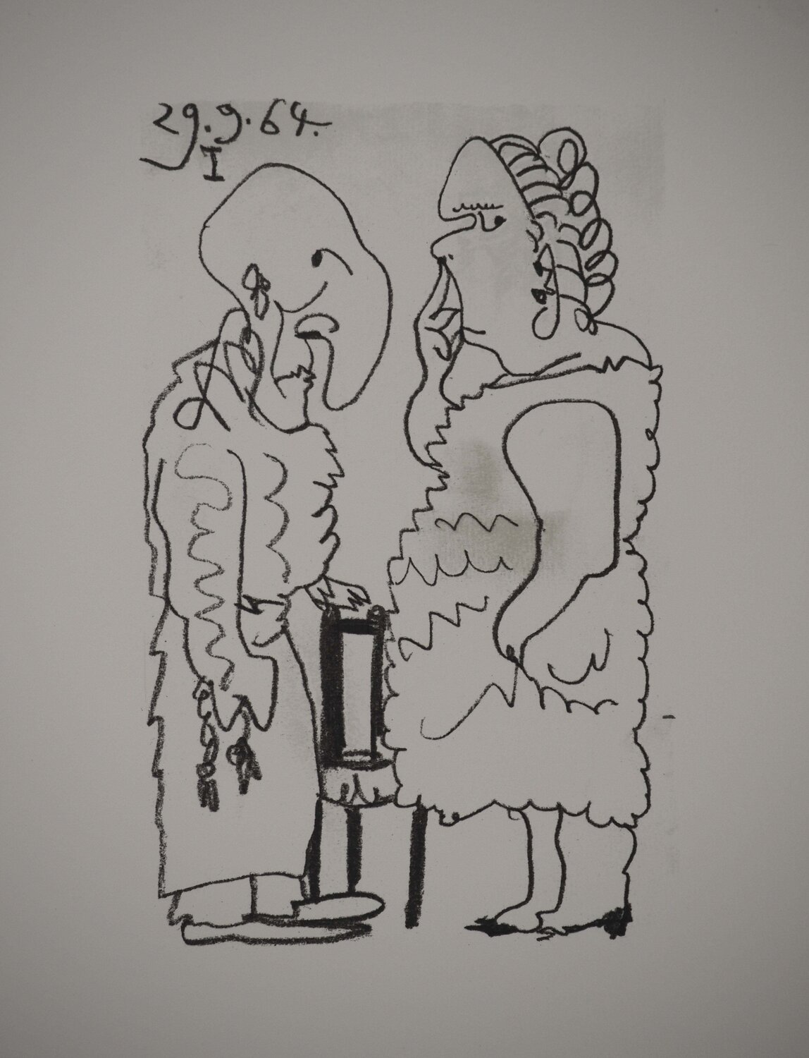 Couple grotesque Pablo Picasso Stampa in vendita