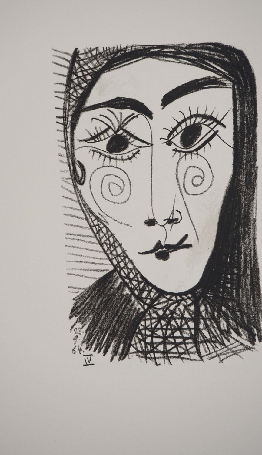 Jacqueline au foulard Pablo Picasso Druck zu verkaufen