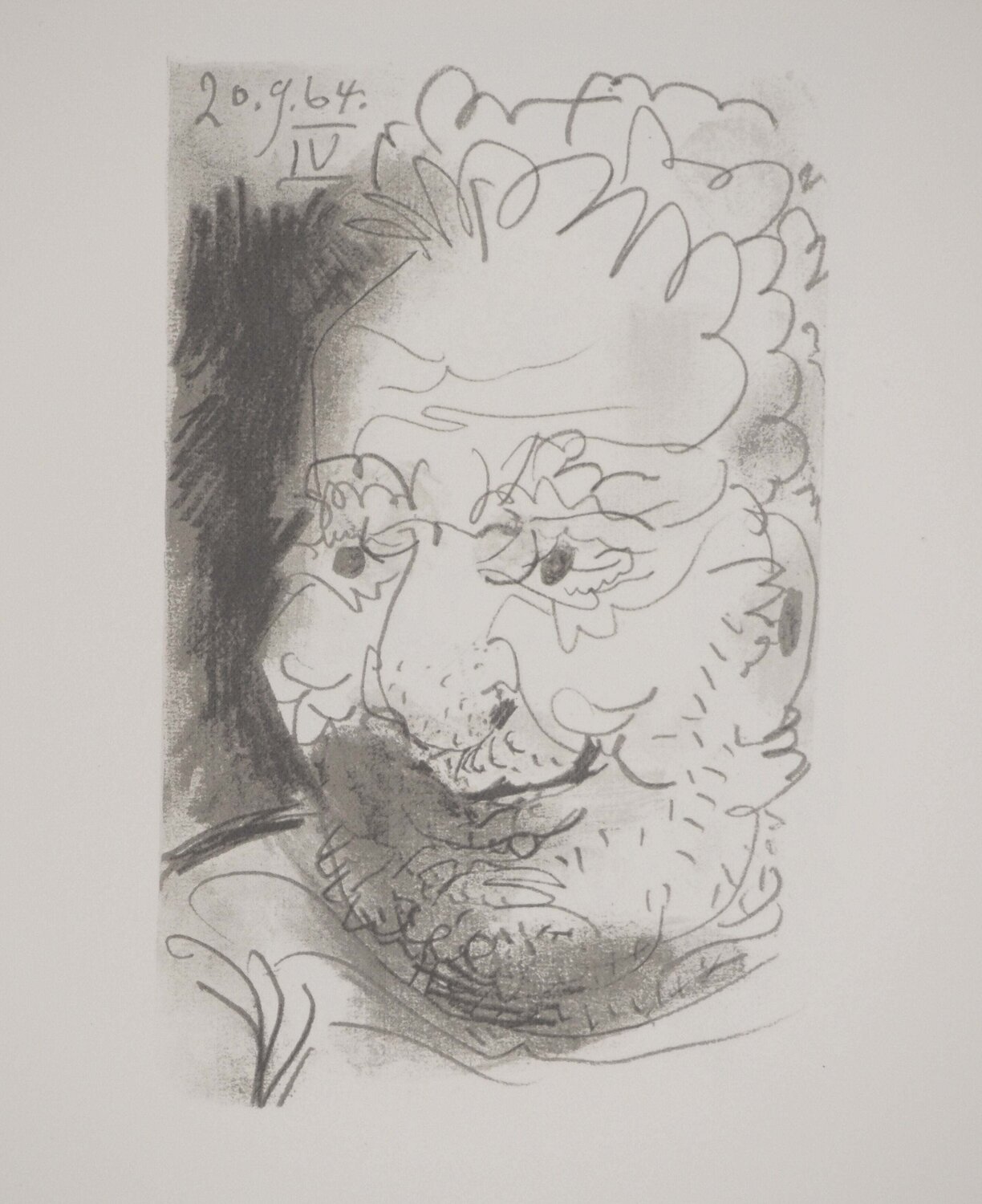 Portrait d'un vieillard Pablo Picasso Stampa in vendita