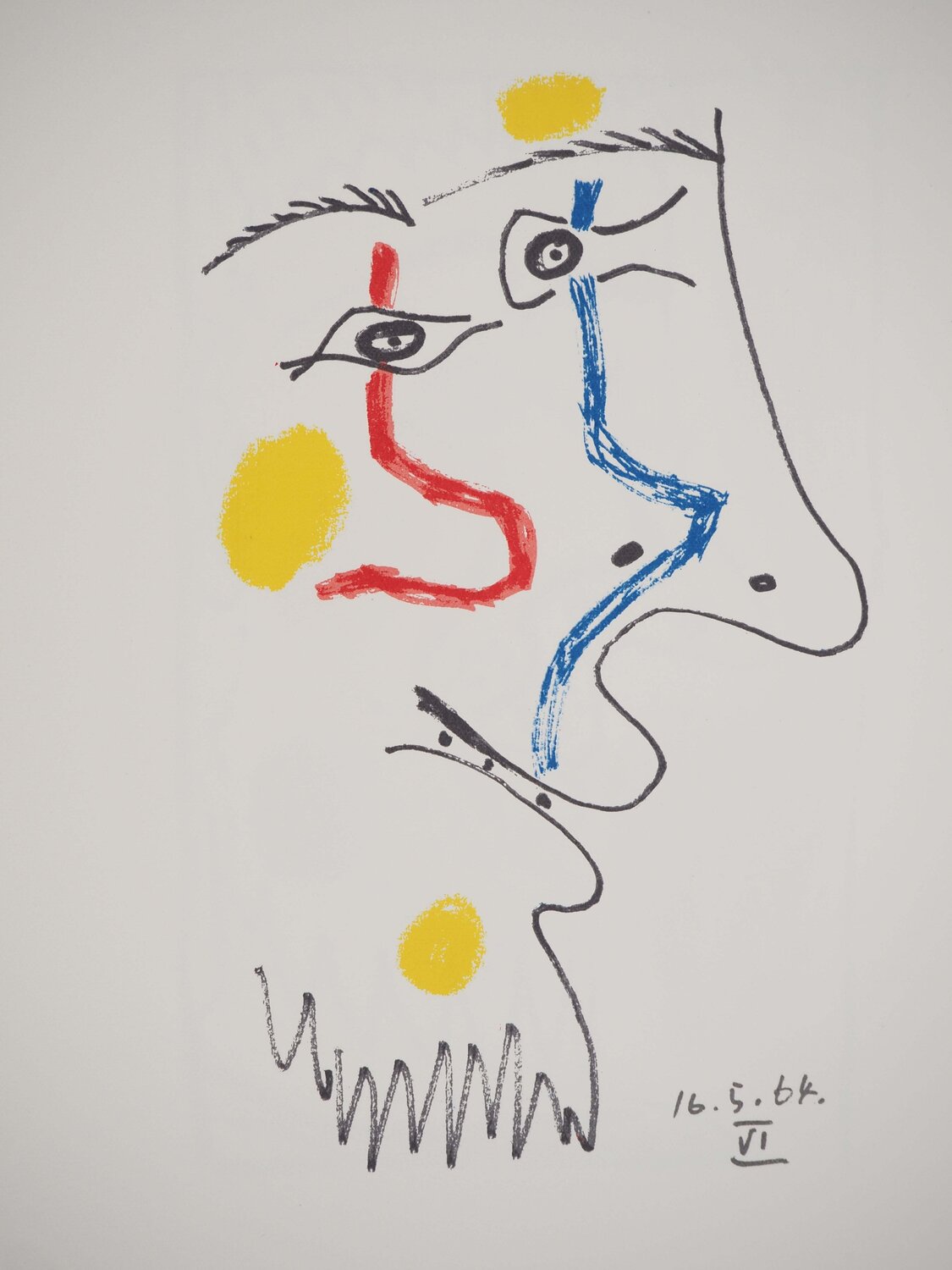 Portrait sournois Pablo Picasso Druck zu verkaufen