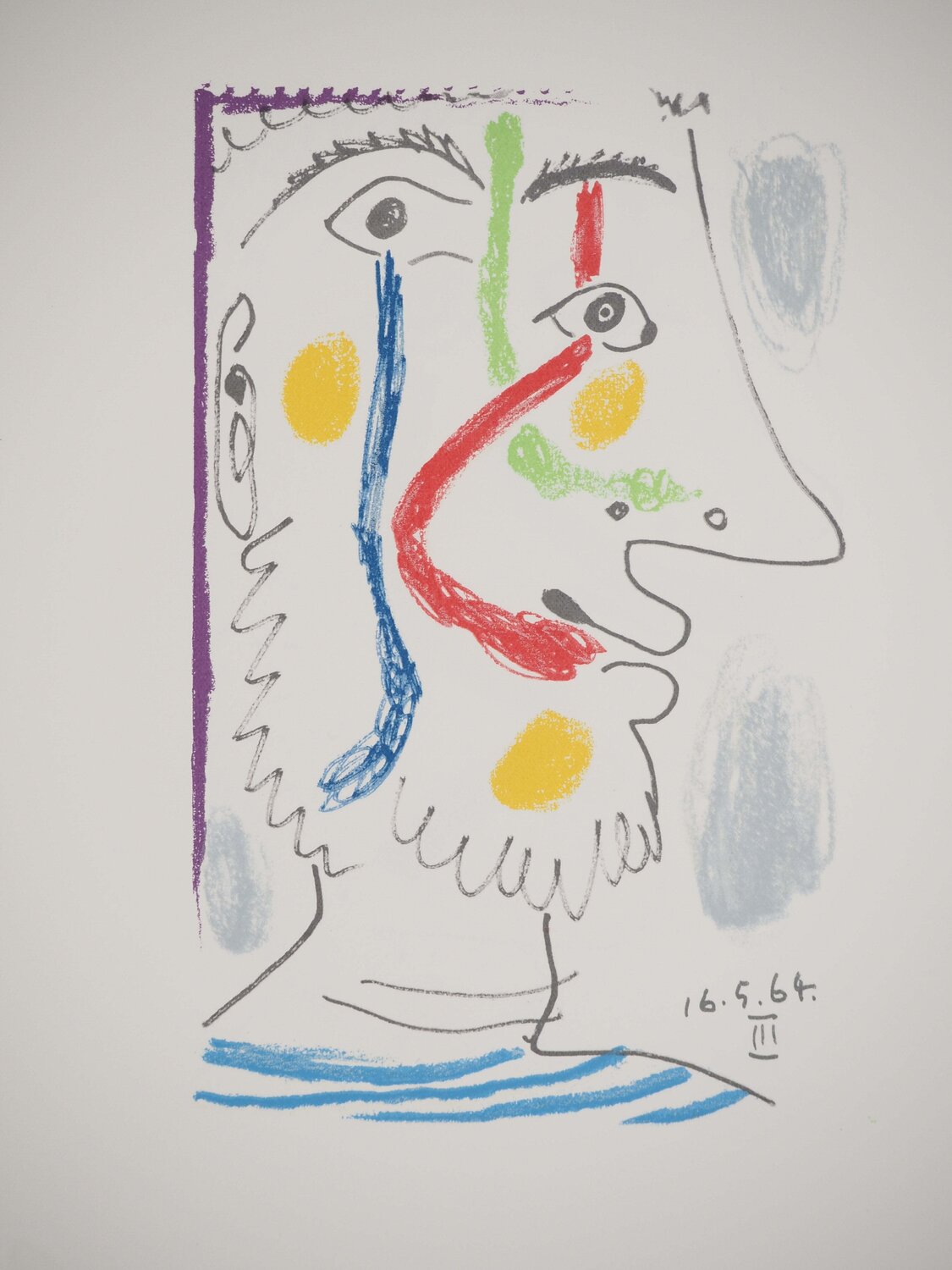 Autoportrait à la marinière Pablo Picasso Druck zu verkaufen