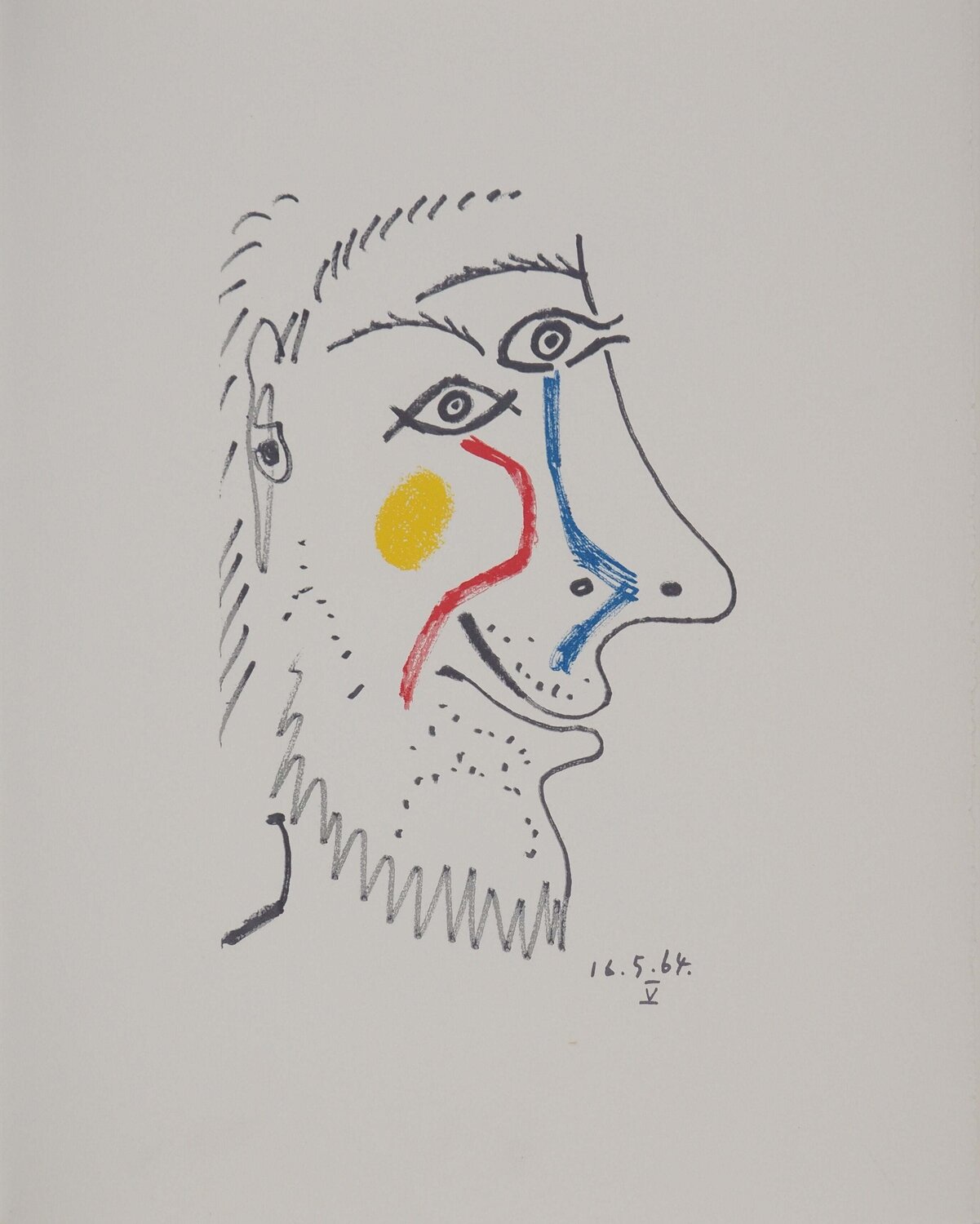 Le Goût du Bonheur, Portrait aux larmes, Lithographie Pablo Picasso Print for sale