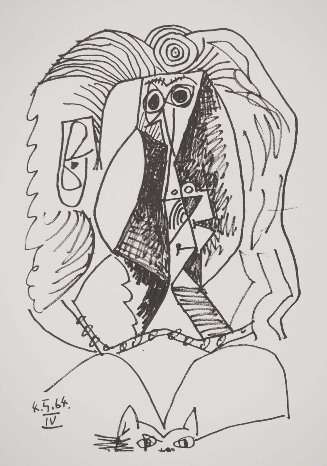 Jeune fille au chat Pablo Picasso Stampa in vendita