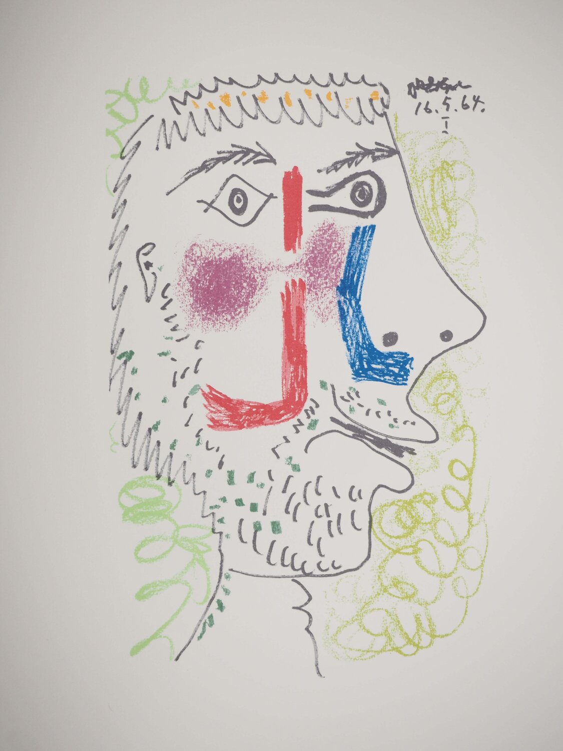 Jeune homme de profil Pablo Picasso Druck zu verkaufen