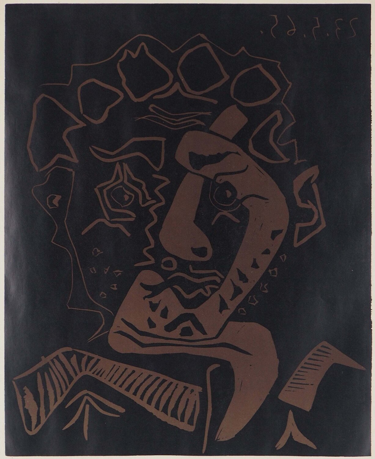 Visage d’homme (Tête d'histrion) Pablo Picasso Druck zu verkaufen