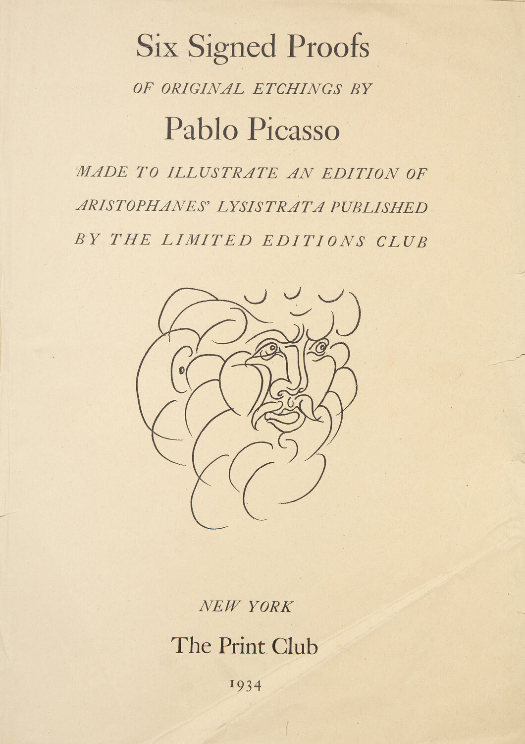 Six Signed Proofs (Cover) Pablo Picasso Stampa in vendita