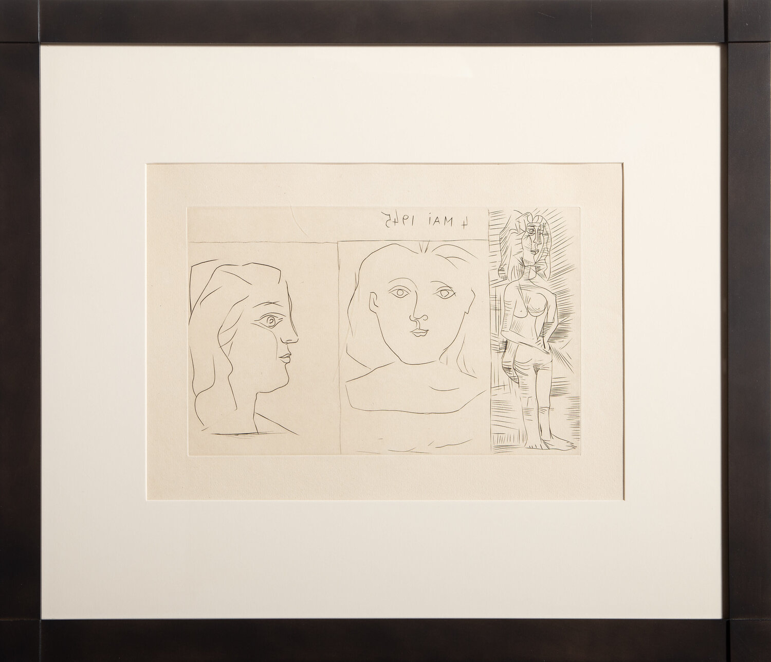 Gravure Au Burin 1945 Pablo Picasso Stampa in vendita