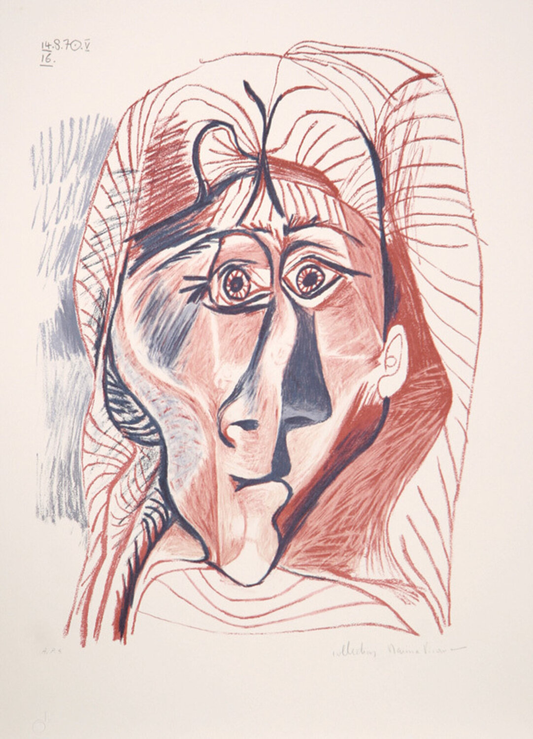 Visage de Femme de Face Pablo Picasso Stampa in vendita