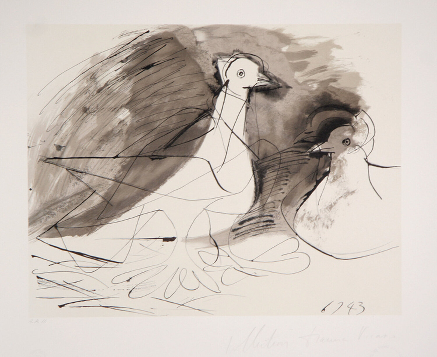 Pigeons Pablo Picasso Afdruk te koop