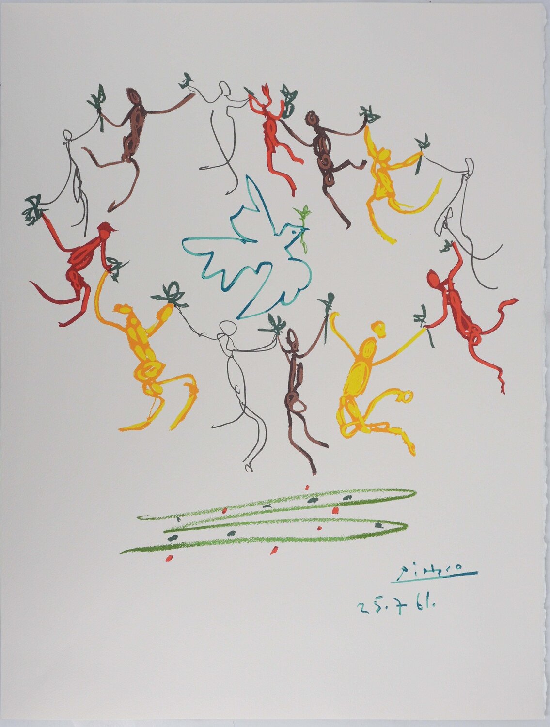 Danse de la Paix, Ronde de la jeunesse, Lithographie signée Pablo Picasso Édition à vendre