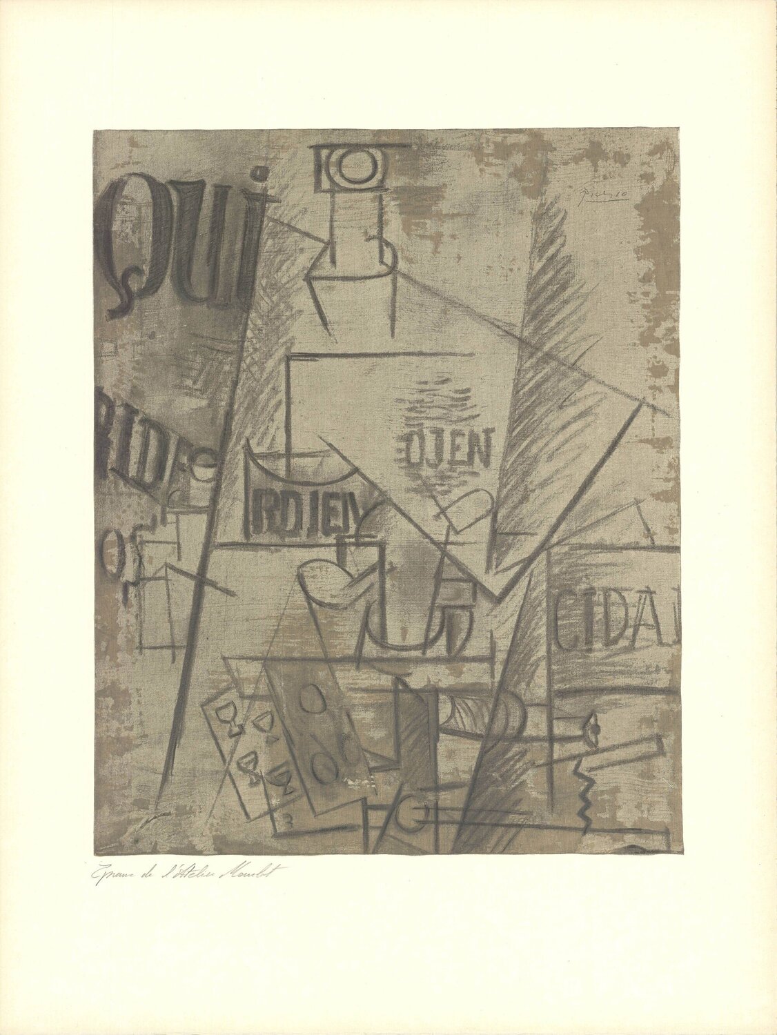 Papiers Colles Pablo Picasso Stampa in vendita