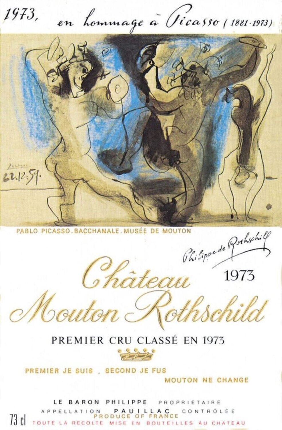 Moutin Rothschild Pablo Picasso Stampa in vendita