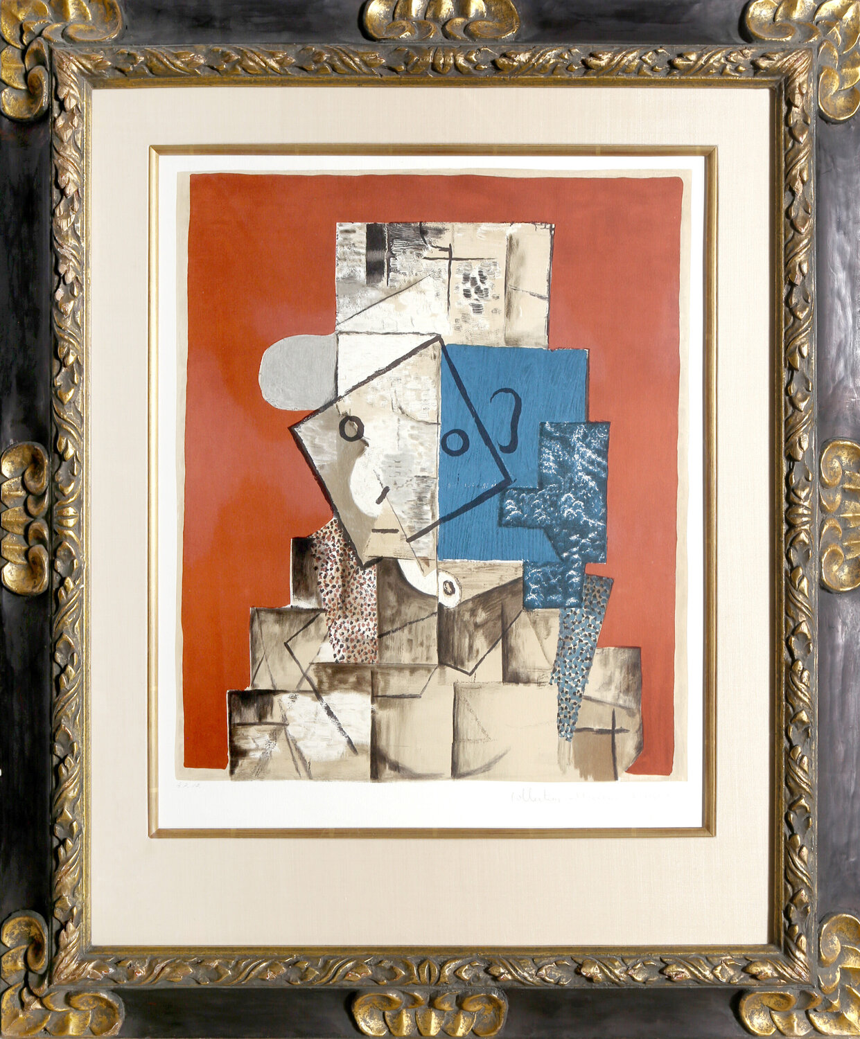 Visage sur Fond Rouge Pablo Picasso Print for sale