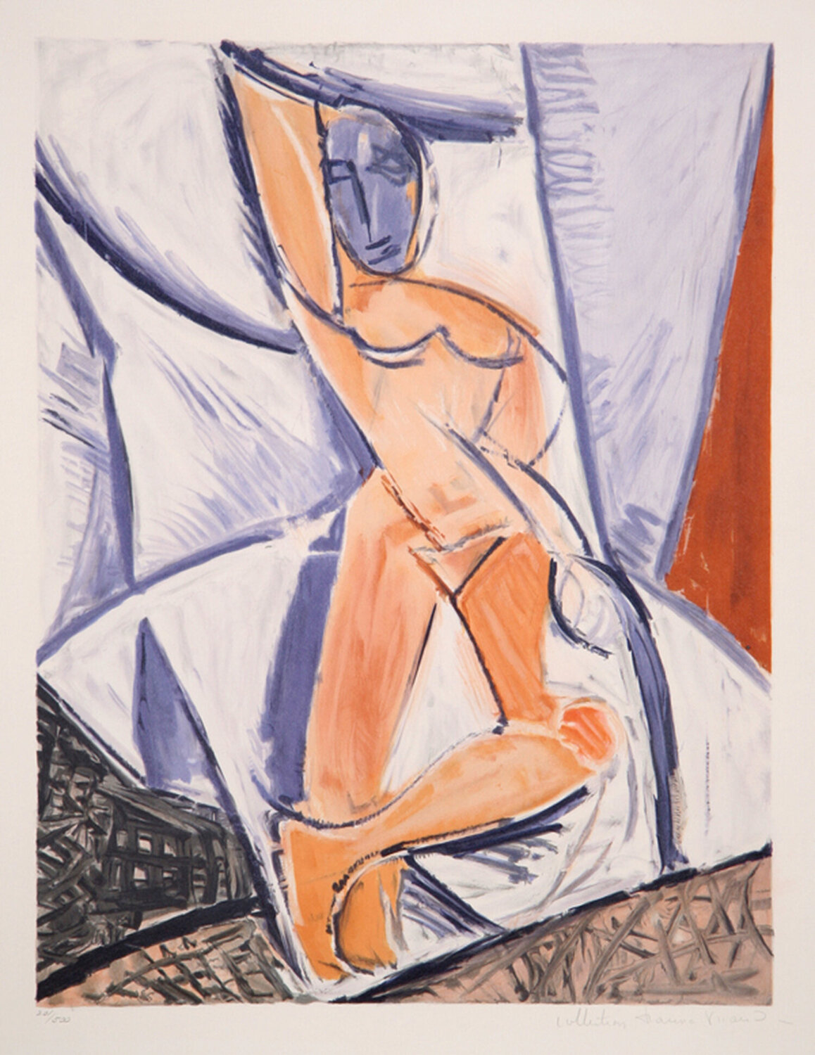 Etude Pour Le Nu a la Draperie Pablo Picasso Afdruk te koop