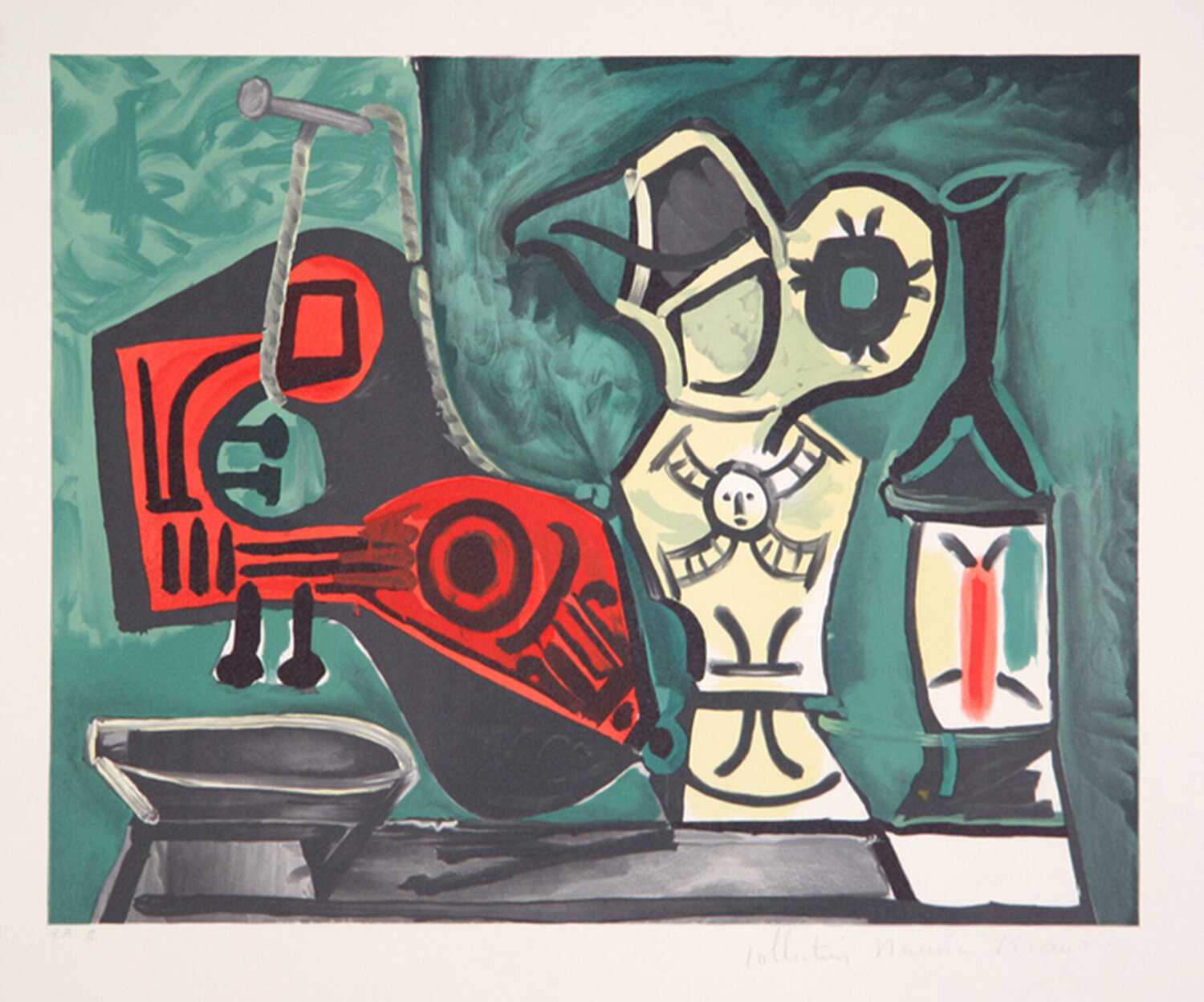 Composition a la Mandoline Pablo Picasso Print for sale