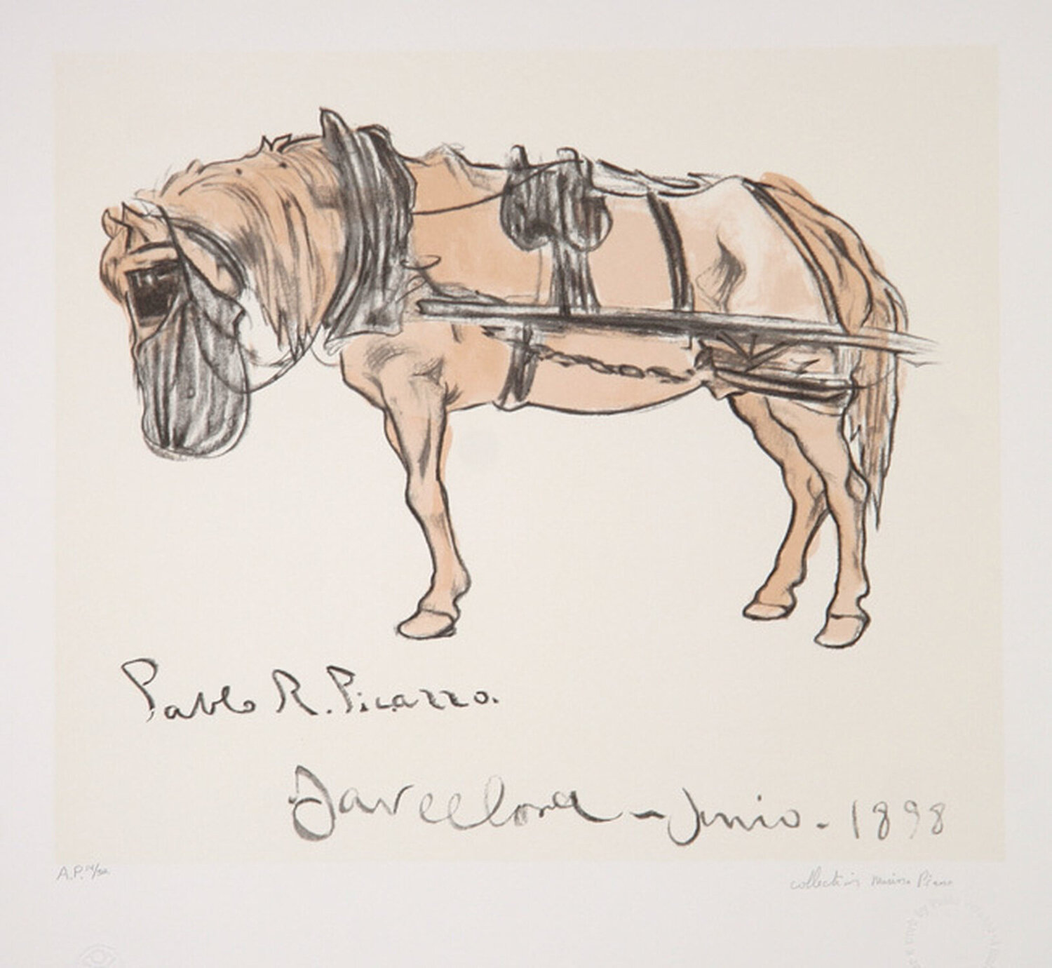 Cheval Attele Pablo Picasso Print for sale