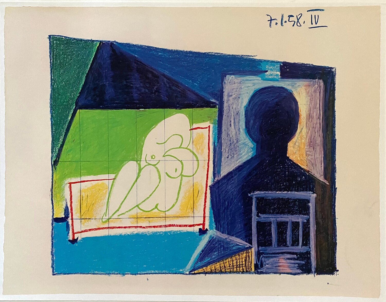 La chute d'Icare, 7.1.58IV Pablo Picasso Print for sale