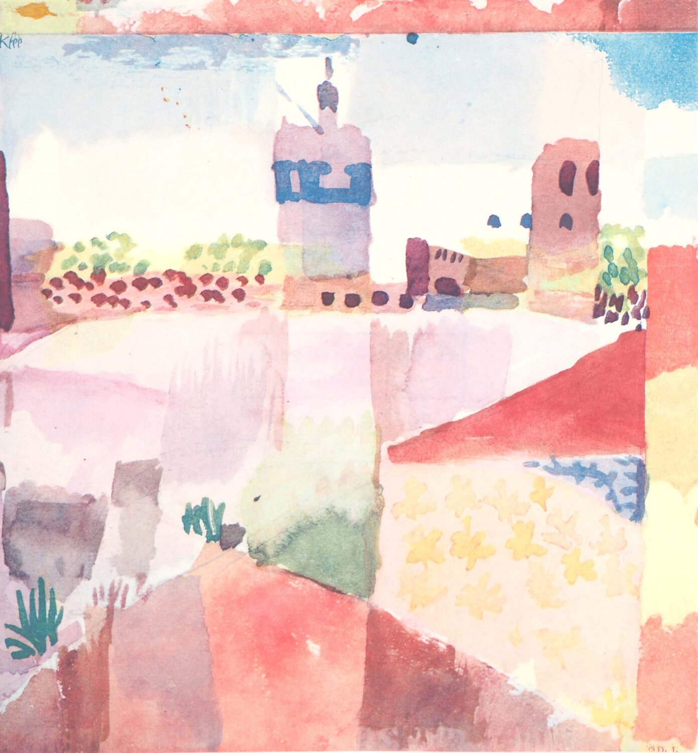 Hammamet et sa mosquée Paul Klee Afdruk te koop