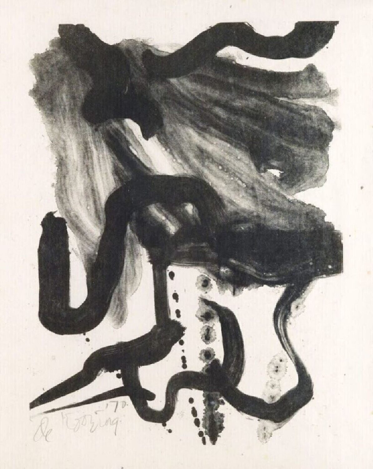 Woman with long hair and corset Willem de Kooning Druck zu verkaufen