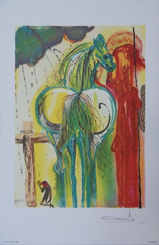 Les Chevaux, le Centurion, Lithographie signée de Salvador Dalí, Impresión a la venta en Singulart
