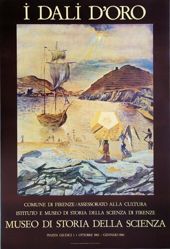 L'arrivée en Amérique, Affiche originale d'époque de Salvador Dalí, Impresión a la venta en Singulart