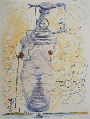 Casanova, Femme surréaliste à la béquille, Gravure originale signée von Salvador Dalí, Druck kaufen auf Singulart