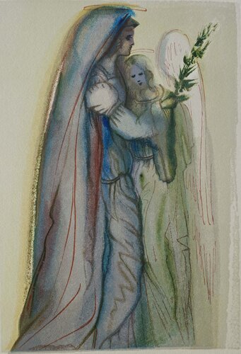 Divine Comédie, Paradis 32, Le réconfort des anges by Salvador Dalí, 인쇄 for Sale on Singulart