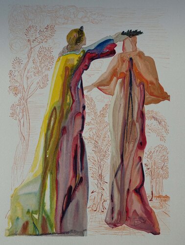 Divine Comédie, Purgatoire 27, Derniers mots de Virgile par Salvador Dalí, Édition en vente sur Singulart