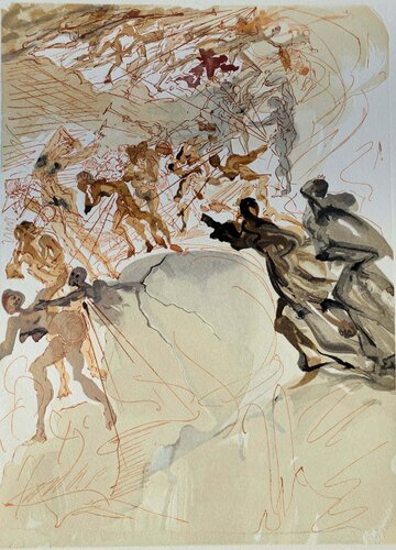 Divine Comédie, Purgatoire 25, La luxure par Salvador Dalí, Édition en vente sur Singulart