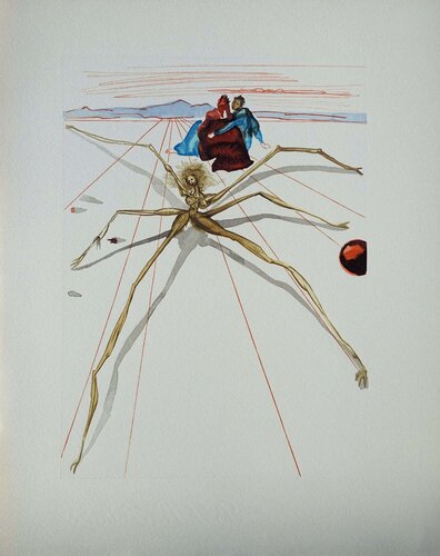 Quittant la corniche de la colère, Bois gravé original de Salvador Dalí, Impresión a la venta en Singulart