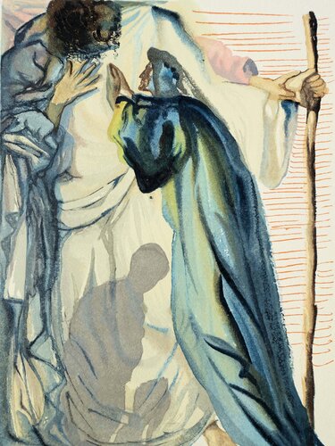 Divine Comédie, Purgatoire 14, Un esprit interroge Dante by Salvador Dalí, Print for Sale on Singulart