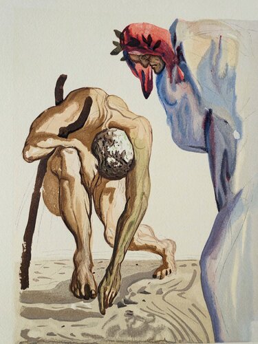 Divine Comédie, Purgatoire 7, Les princes de la vallée fleurie van Salvador Dalí, Afdruk te koop op Singulart