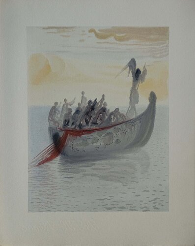 La barque du nocher, Bois gravé original by Salvador Dalí, Print for Sale on Singulart