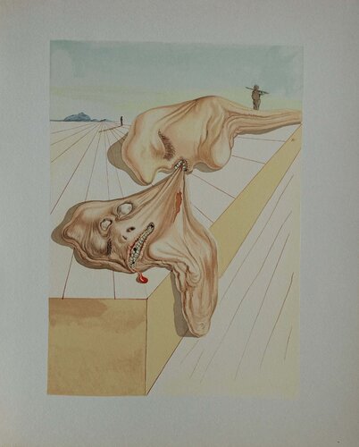 Les hommes qui se dévorent, Bois gravé original by Salvador Dalí, Print for Sale on Singulart