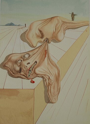 Divine Comédie, Enfer 30, Les hommes qui s'entre dévorent van Salvador Dalí, Afdruk te koop op Singulart