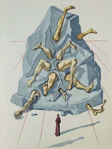 Divine Comédie, Enfer 26, Les habitants de Prato par Salvador Dalí, Édition en vente sur Singulart