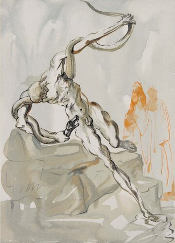 Divine Comédie, Enfer 24, Les voleurs van Salvador Dalí, Afdruk te koop op Singulart