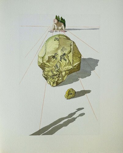 Le supplice des hypocrites, Bois gravé original von Salvador Dalí, Druck kaufen auf Singulart