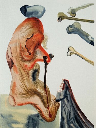 Divine Comédie, Enfer 18, Les trompeurs von Salvador Dalí, Druck kaufen auf Singulart