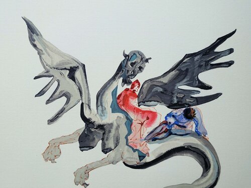 Divine Comédie, Enfer 17, Les usuriers Salvador Dalí