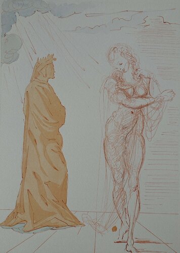Divine Comédie, Enfer 2, Virgile réconforte Dante par Salvador Dalí, Édition en vente sur Singulart