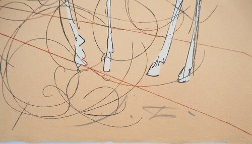 Désert fabuleux, Cavalier à la rose van Salvador Dalí, Afdruk te koop op Singulart
