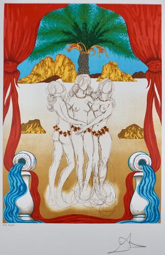 The Three Graces of Hawaii van Salvador Dalí, Afdruk te koop op Singulart