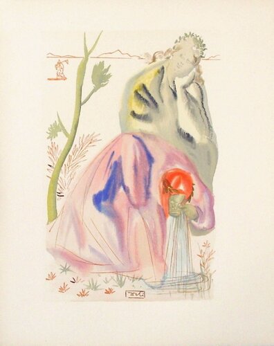 Divine Comédie Purgatoire 21 - La source di Salvador Dalí, Stampa in vendita su Singulart
