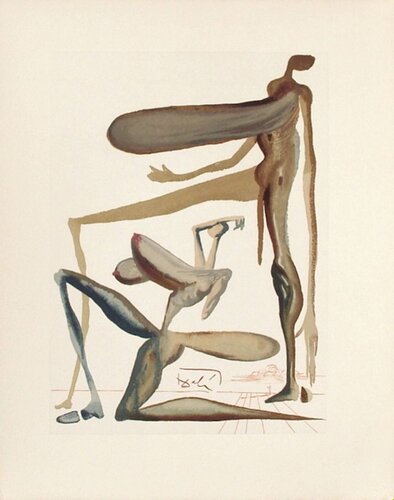 Divine Comédie Purgatoire 22 - La prodigalité by Salvador Dalí, 인쇄 for Sale on Singulart