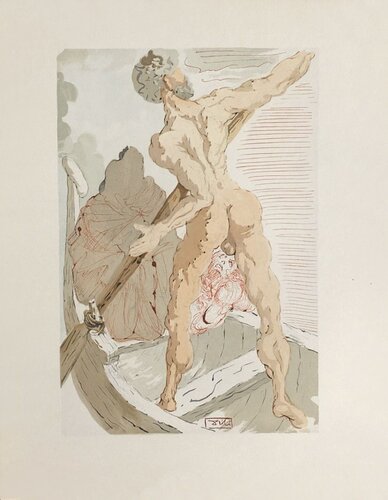 Divine Comédie Enfer 03 - Charon et le passage de l'Achéron par Salvador Dalí, Édition en vente sur Singulart