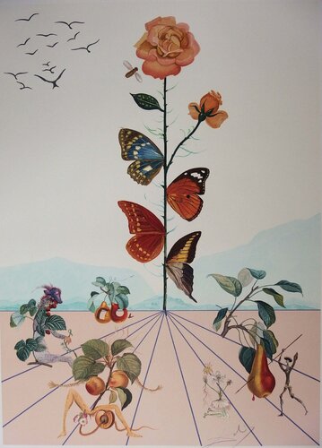 Flordali II - La rose papillon par Salvador Dalí, Édition en vente sur Singulart