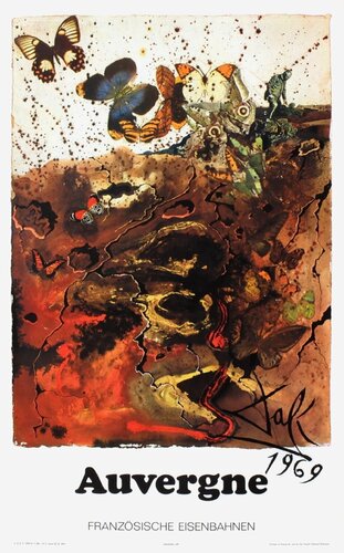 SNCF - Französische Eisenbahnen - Auvergne (klein) van Salvador Dalí, Afdruk te koop op Singulart